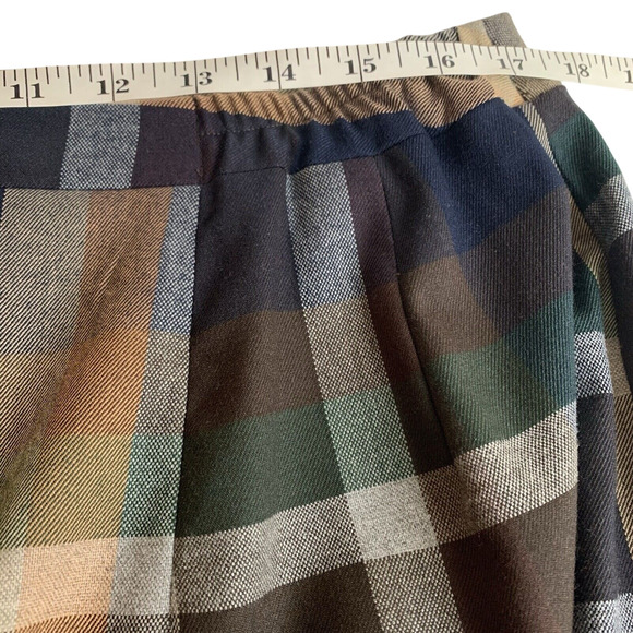 John Meyer Skirt Women's 14w Tartan Office Stretchy Waist Lined Front Side Slit - Picture 5 of 6